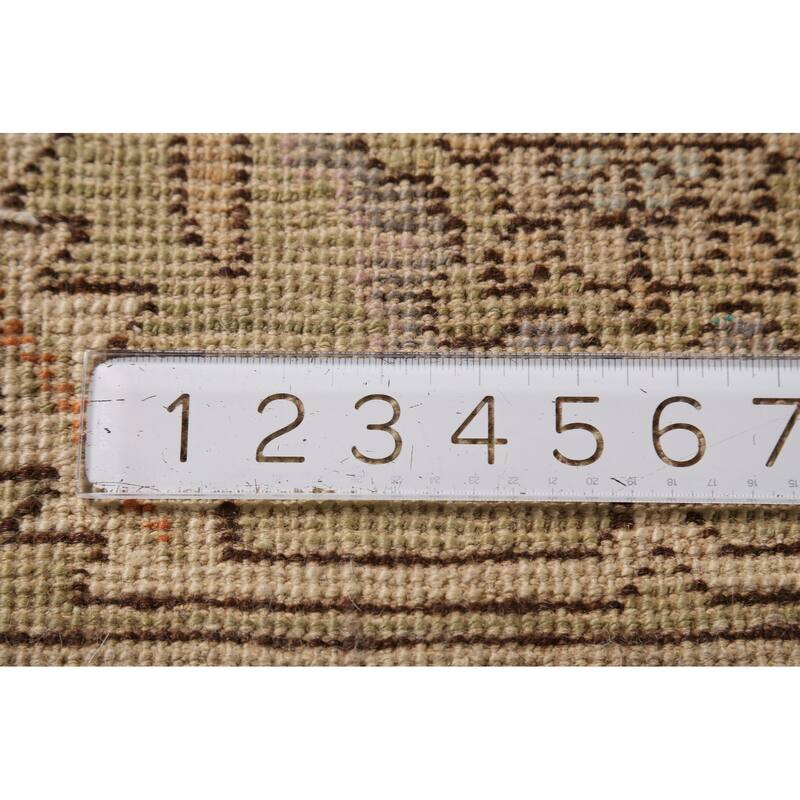 Vegetable Dye Oushak Turkish Large Rug Hand-Knotted Grey Wool Carpet - 10'5"x 13'8"