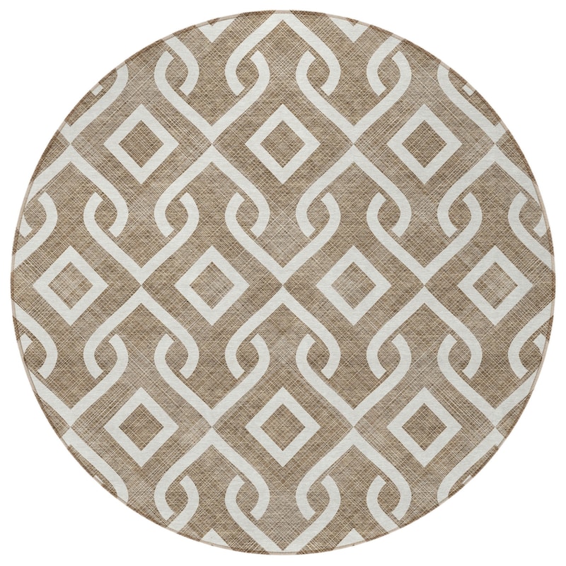 HomeRoots Geometric Transitional Rectangle Outdoor Rug