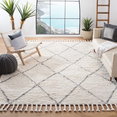 SAFAVIEH Handmade Casablanca Shag Daiana 1.4-inch Thick Wool Rug