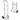 Gymax Folding Hand Truck Aluminum Dolly Cart w/2 Rubber Wheels &