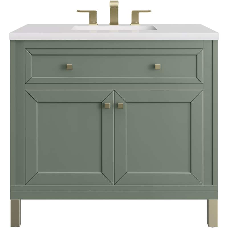 James Martin Vanities 503-V36-3WZ Chicago 36" Free Standing Single - Smokey Celadon