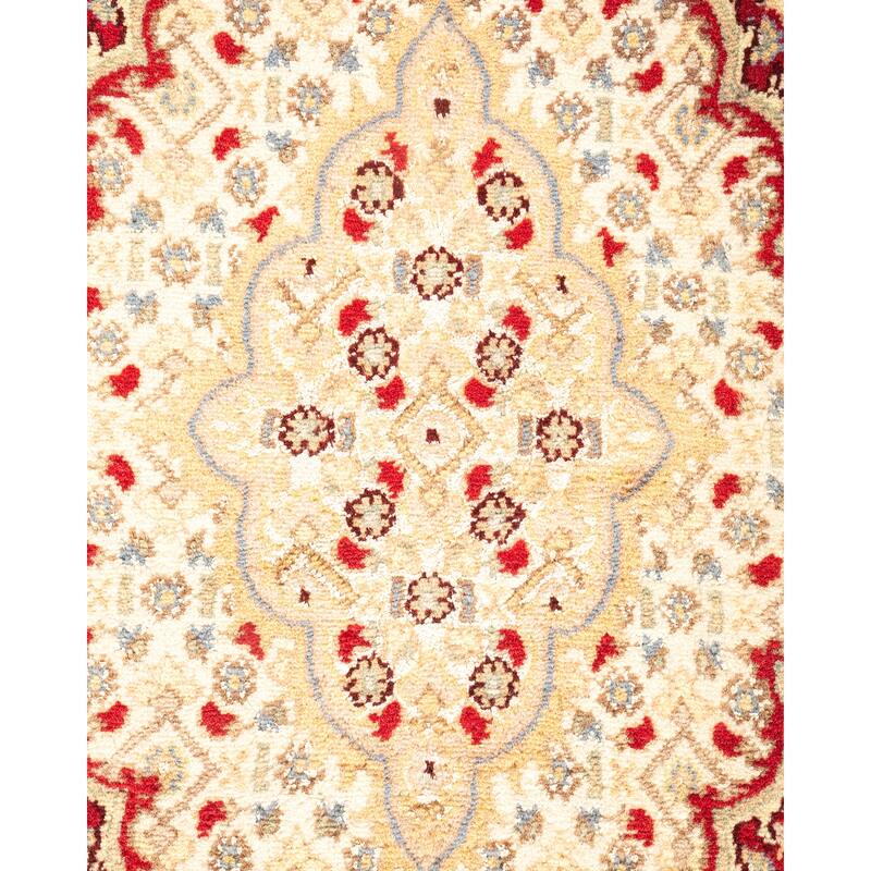 Overton Hand Knotted Wool Vintage Inspired Traditional Mogul Red Area Rug - 5 x 8