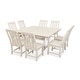preview thumbnail 9 of 10, POLYWOOD Vineyard 9-Piece Farmhouse Dining Set Sand