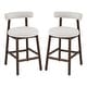 preview thumbnail 16 of 39, Christopher Knight Home - Riven Rubberwood Upholstery Counter Stool Set of 2
