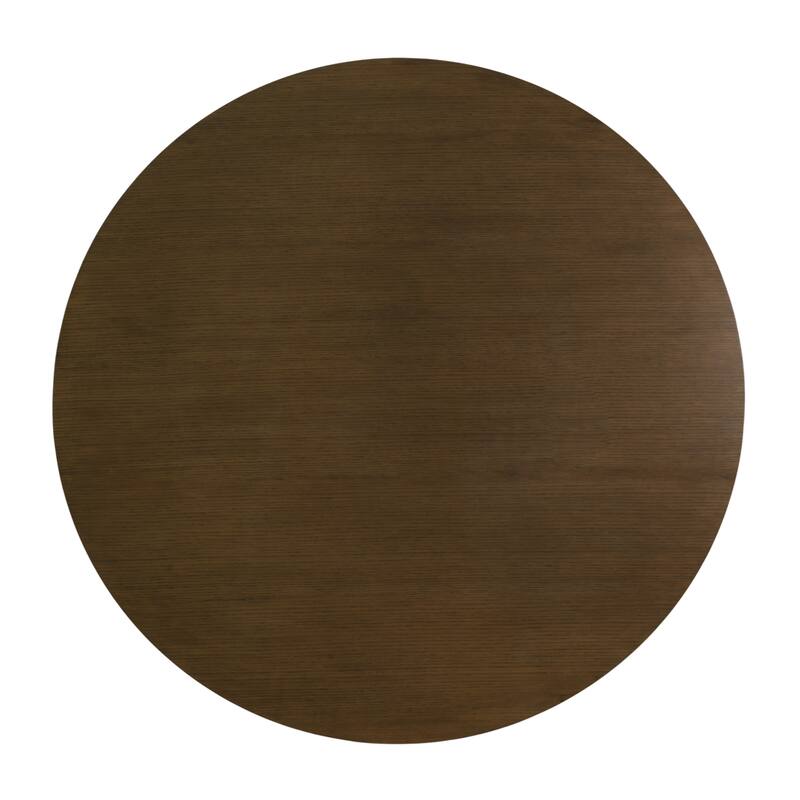 Coral 54 in. W Round Wood Pedestal Dining Table