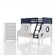 preview thumbnail 20 of 21, Furniture of America Luza 2-Piece Solid Wood Twin over Full Captain's Boat Bunk Bed and Chest Kids Bedroom Set