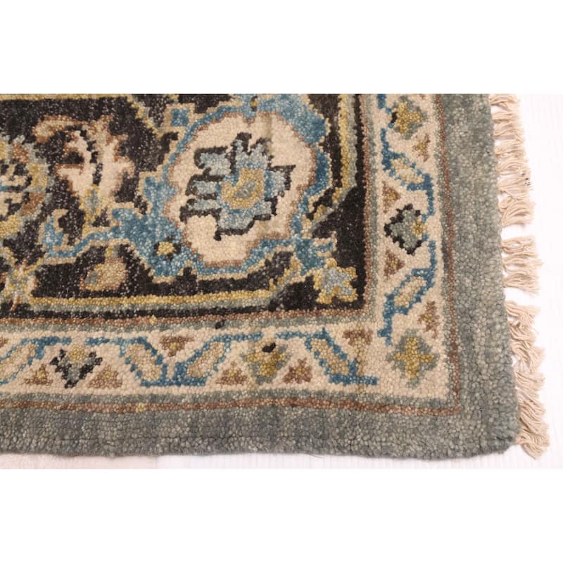 ECARPETGALLERY Hand-knotted Finest Agra Jaipur Teal Wool Rug - 7'11 x 9'7