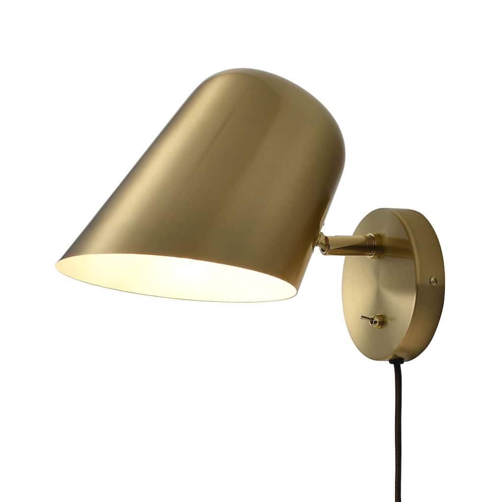 NOVA of California Culver Wall Sconce - Brushed Brass, plug-in