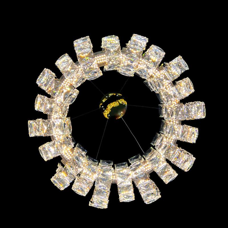 Luxury Crystal 30" LED Chandelier Modern Round