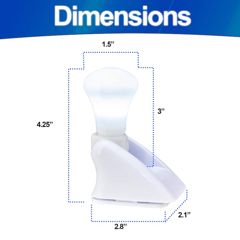 Wireless Battery LED Light Bulb 4pc - Portable, Cordless Stick Anywhere Light w/ Pull String & Slide Base - white - regular