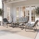 preview thumbnail 25 of 71, Double Papasan Chair Loveseat with Cushion, All-weather PE Rattan 2-Person Wicker Patio Chair for Indoor Outdoor Dark Grey+2 single chairs+table