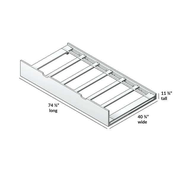 dimension image slide 1 of 7, Max & Lily Classic Twin Trundle Bed Accessory