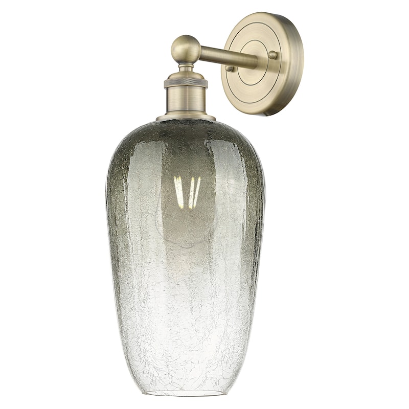 Innovations Lighting 616-1W-18-7 Brookhaven Flute Sconce Brookhaven - Antique Brass / Slate