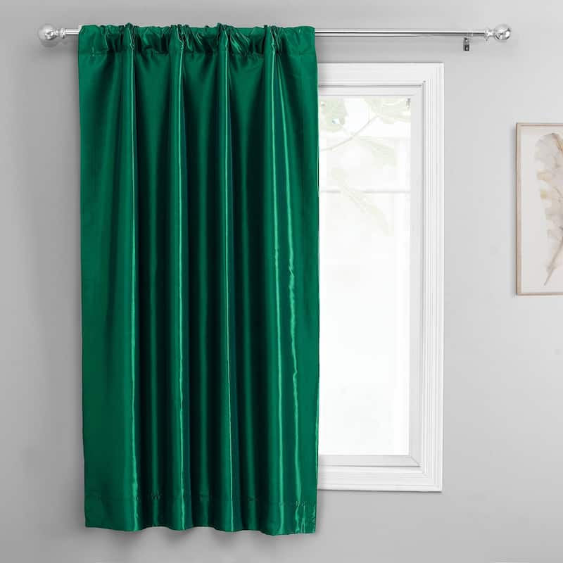 Exclusive Fabrics Faux Silk Taffeta Tie-Up Window Shade (1 Panel)