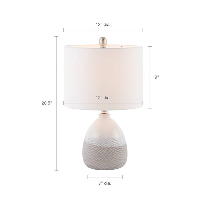 510 Design Driggs Ceramic Textured Table Lamp