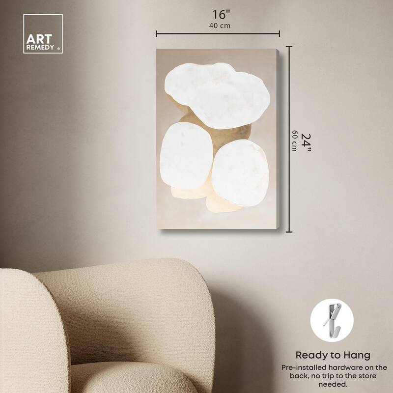 Stacked Stones II Canvas by Art Remedy, Gallery Wrapped