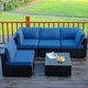 preview thumbnail 12 of 61, Costway 5PCS Patio Rattan Furniture Set Cushioned Sofa & Chair Coffee