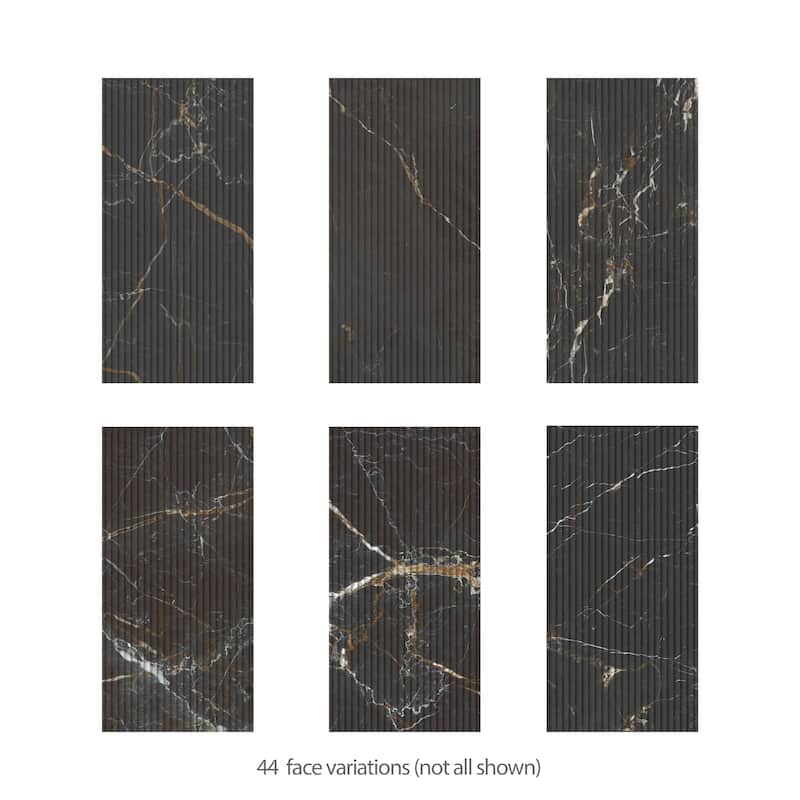 Merola Tile Reve Roseliere Deco Noir 11-3/4" x 23-1/2" Porcelain Wall Tile