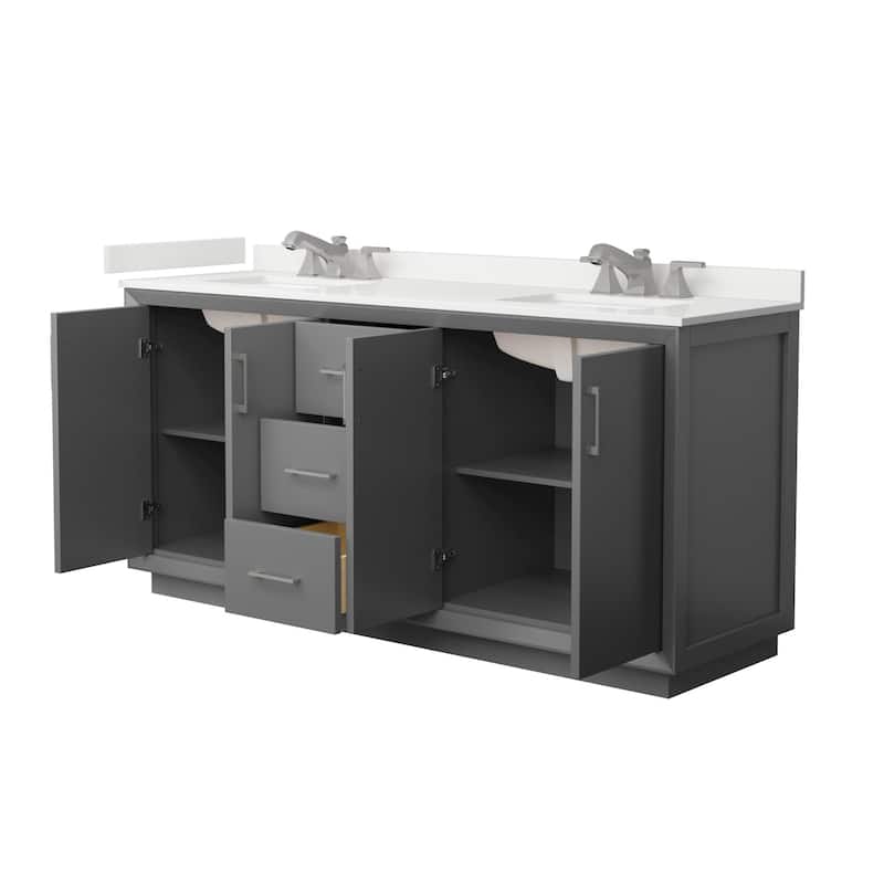 Wyndham Collection WCF414172D-QTZ-US3MXX Strada 72" Free Standing