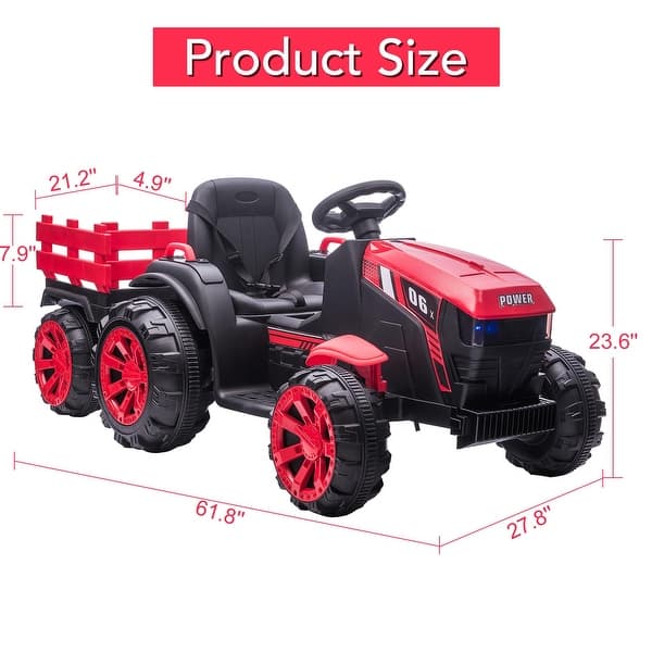 dimension image slide 0 of 5, 12V Battery Powered Electric Vehicle Car Toys with 6 Wheels