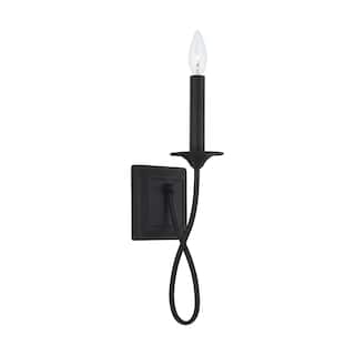 Vincent 1-light Black Iron Wall Sconce