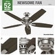 preview thumbnail 8 of 19, Hunter 52" Newsome Ceiling Fan with Pull Chain - Traditional - Casual