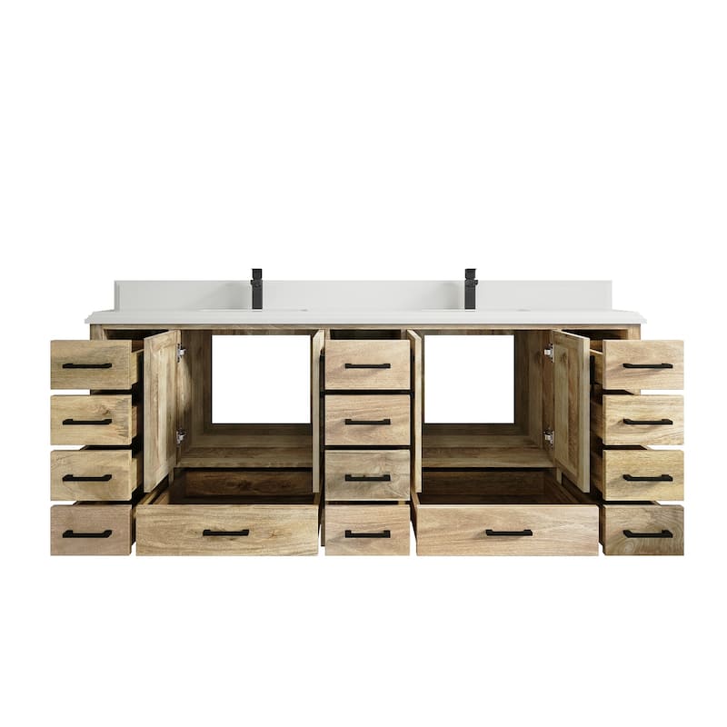 Willow Collections 84 in. W x 22 in. D Malibu Mango Double Sink Bathroom Vanity with Countertop