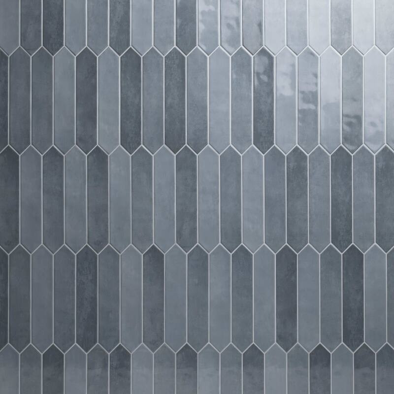 Ackland AKNPTHOK2.5X13G-CA Hoku - 3" x 13" Ceramic Geometric Wall Tile - Caspian