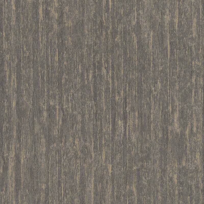 Galerie Wallcoverings Woods and Wicker Collection Tree Bark Effect Metallic Finish Vinyl on Non-woven Wallpaper Roll - 33-feet long x 21-inches wide - Brown