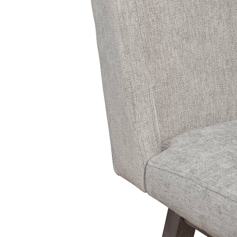 Stancoste Wingback Swivel Bar or Counter Stool with Wood Legs