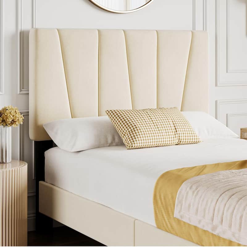 Bed Frame with Adjustable Headboard