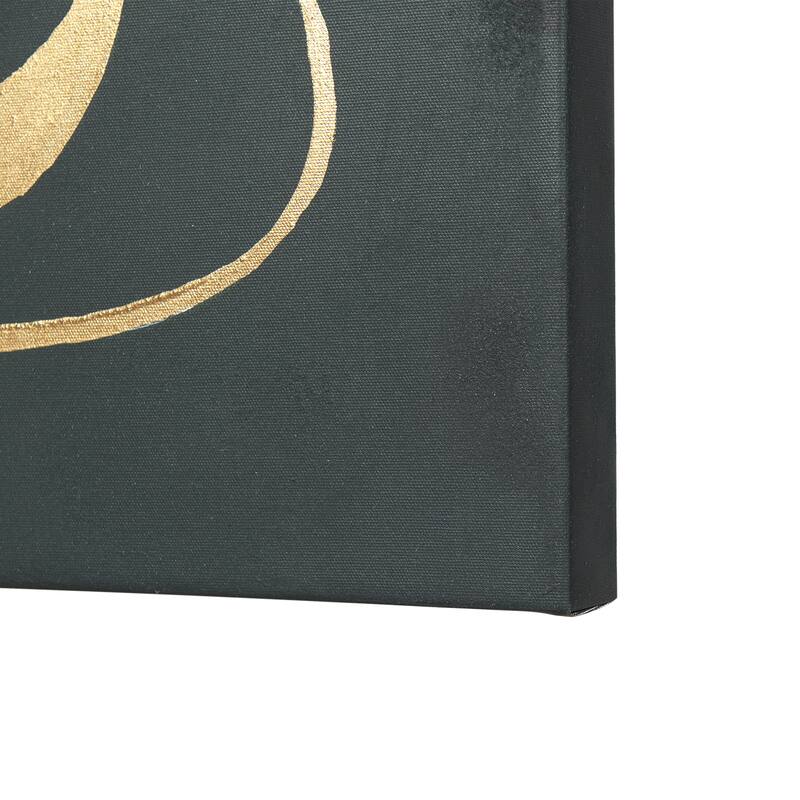 Free Lines Dark Green (30 x 60) Canvas Art Print
