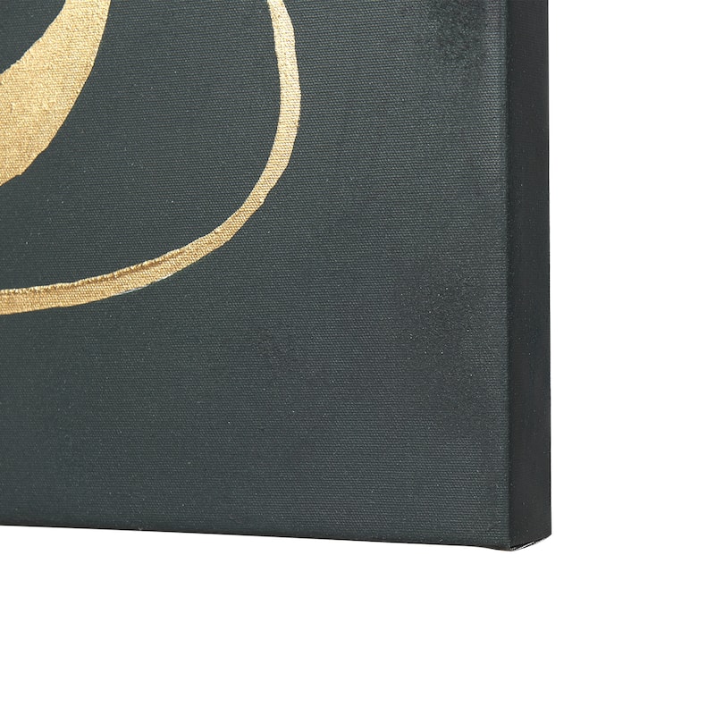 Free Lines Dark Green (45 x 30)(Set of 3) Canvas Art Print