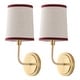 preview thumbnail 7 of 5, SAFAVIEH Lighting Carter, 6-inch, Metal/Fabric Wall Sconce (Set of 2) - 6"W x 7"D x 15"H