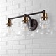 preview thumbnail 5 of 67, Modernist Vintage Metal/Glass Industrial Rustic LED Vanity, by JONATHAN Y