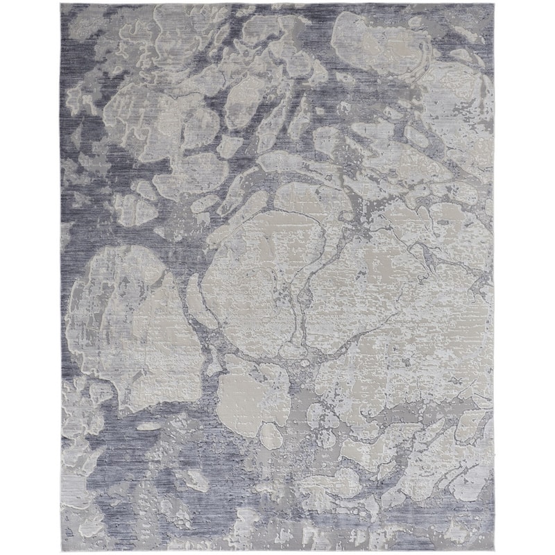 Wuseh Power Loomed Distressed Abstract Modern Non Skid Area Rug By HomeRoots - 8' x 10'