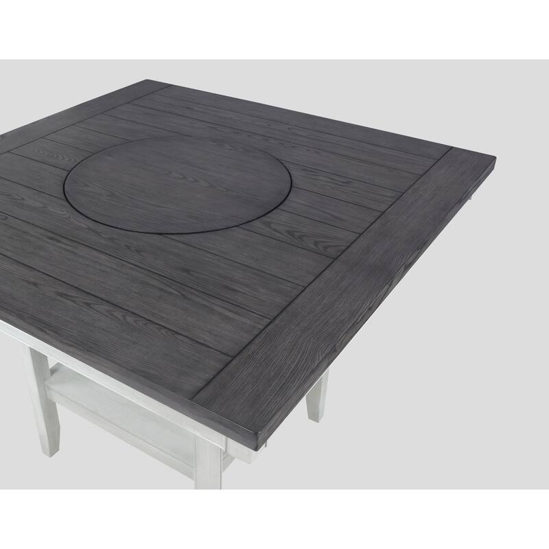Omari Chalk White Modern Square Counter Height Set