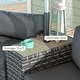 preview thumbnail 3 of 14, Outsunny 8 Piece Patio Furniture Set with 4 Rattan Sofa Chairs & 4 Tables, Outdoor Conversation Set with Storage & Umbrella Hole