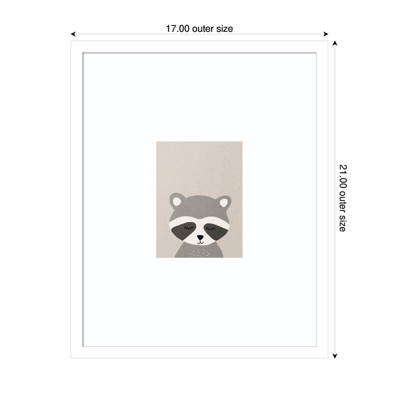 Kate and Laurel Raccoon by July Art Prints Framed Wall Art Print