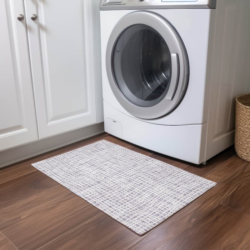 Machine Washable Indoor/ Outdoor Chantille Abstract Modern Rug