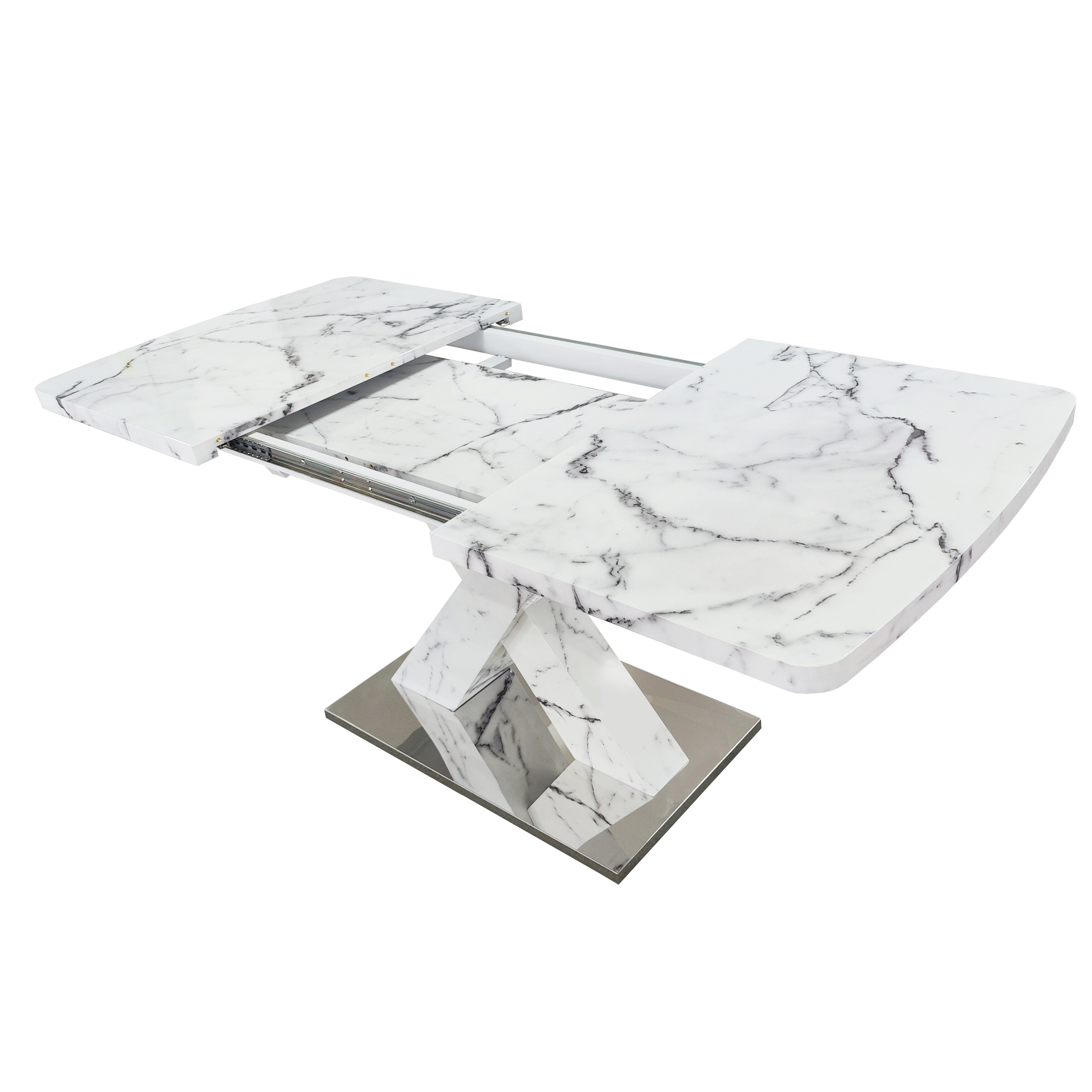 Modern Square Dining Table white Marble Table Top - Bed Bath Modern Square Dining Table white Marble Table Top - Bed Bath