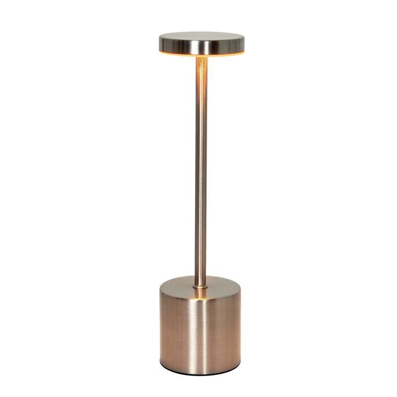 LED Mushroom Disc Desk Lamp with Stick Base - 12.75" - Silver