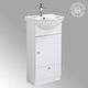 preview thumbnail 8 of 18, White Cabinet Vanity Sink Mahayla 17-3/4" Porcelain Sink with Faucet, Drain and Overflow Renovators Supply