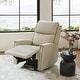 preview thumbnail 69 of 111, Fiacro 30.31" Genuine Leather Wingback Swivel Rocker Recliner with Nailhead Trim
