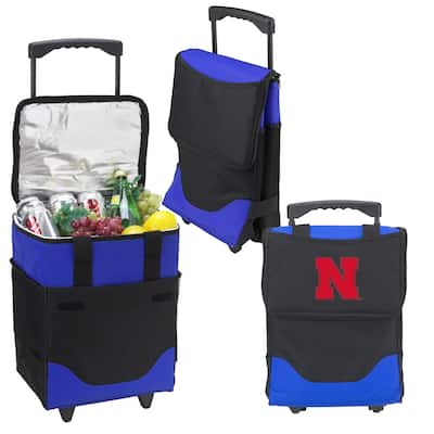 NCAA Nebraska University Cornhuskers 32 Can Collapsible Rolling Cooler