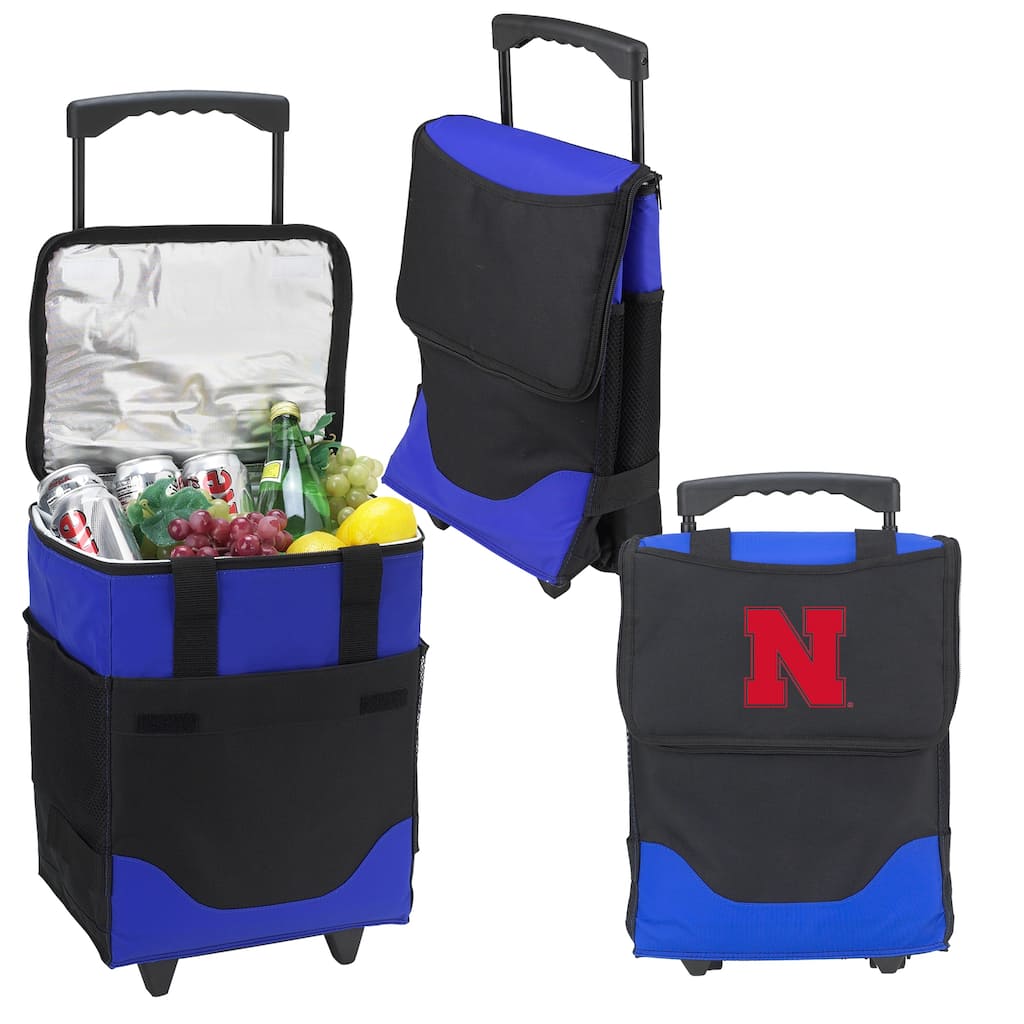 NCAA Nebraska University Cornhuskers 32 Can Collapsible Rolling Cooler