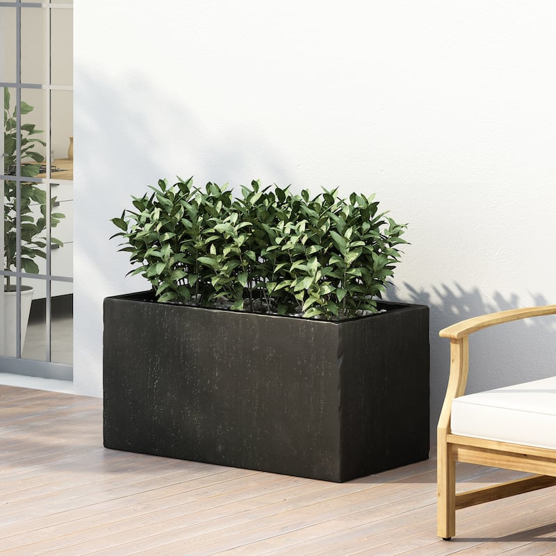 Rectangular Modern Concrete Planter for Durable Patio Backyard Garden