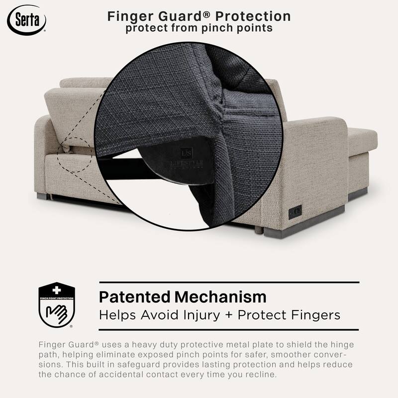 Serta Hayden Convertible Sectional Sofa with Storage