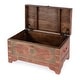 preview thumbnail 3 of 8, Nador Hand-Painted Brass Inlay Storage Trunk Coffee Table