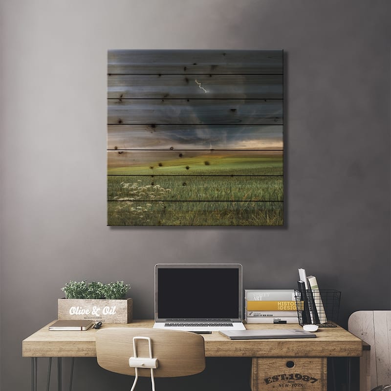June Storm Print On Wood by Franz Schumacher - Multi-Color